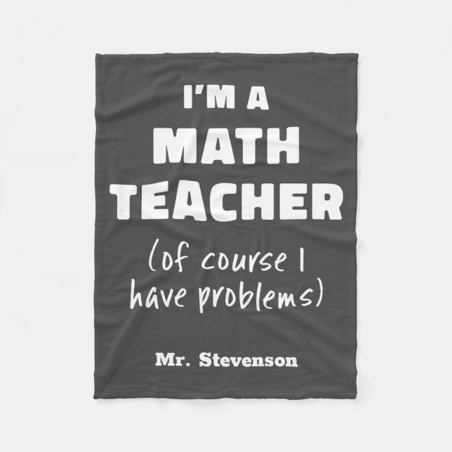 Cobertor De Velo Funny Math Teacher Humor Pun Quote D  (Frente)