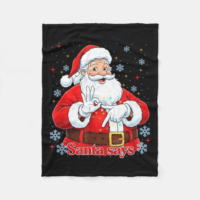 Cobertor De Velo Funny Meme Christmas Santa Gift Men, Women Tee  (Frente)
