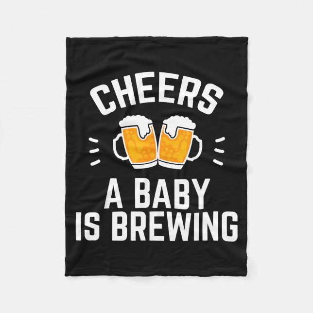 Cobertor De Velo Funny New Dad Baby Shower Cheers A Baby Is Brewing (Frente)