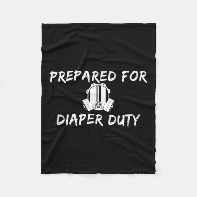 Cobertor De Velo Funny New Dad Prepared For Diaper Duty Saying Quot (Frente)