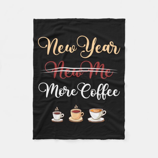 Cobertor De Velo Funny New Year More Coffee Sarcastic Resolution Qu (Frente)