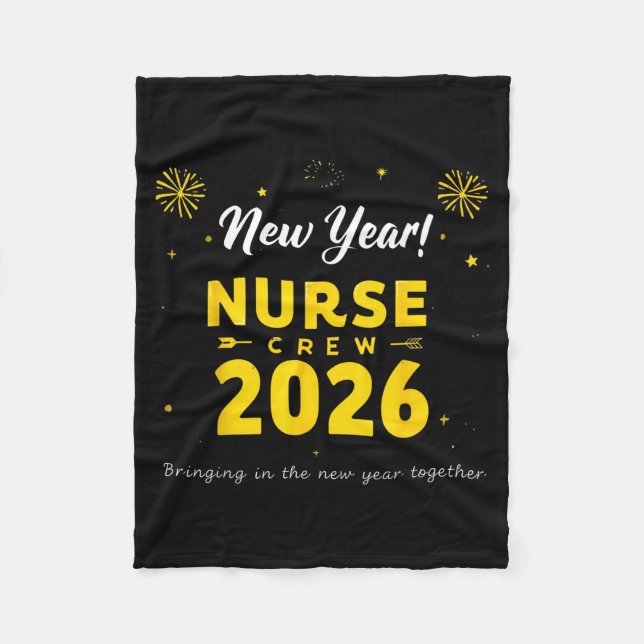 Cobertor De Velo Funny New Year Nurse Crew 2026 Healthcare Celebrat (Frente)