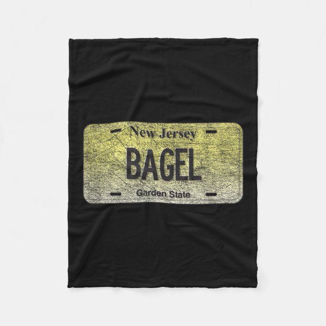 Cobertor De Velo Funny Nj State Vanity License Plate Bagel  (Frente)