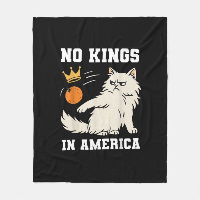 Cobertor De Velo Funny No Kings in America Retro Classic Style (Frente)