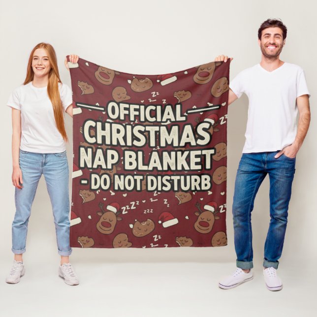 Cobertor De Velo Funny Official Christmas Nap Do Not Disturb (In Situ)