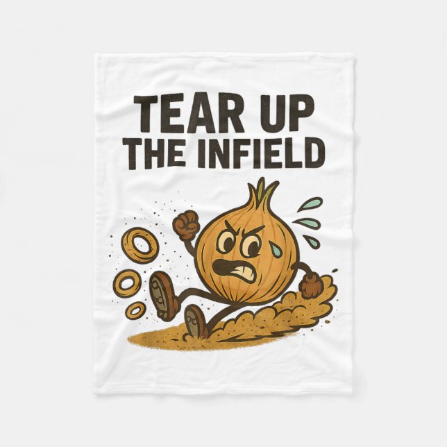 Cobertor De Velo Funny Onion Rings Baseball Base Infield Glove Soft (Frente)