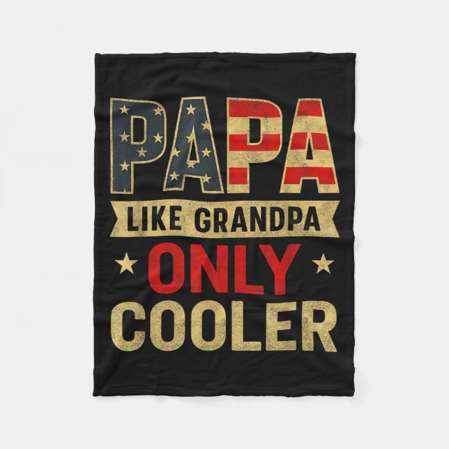 Cobertor De Velo Funny Papa Art For Grandpa From Grandkids Father's (Frente)