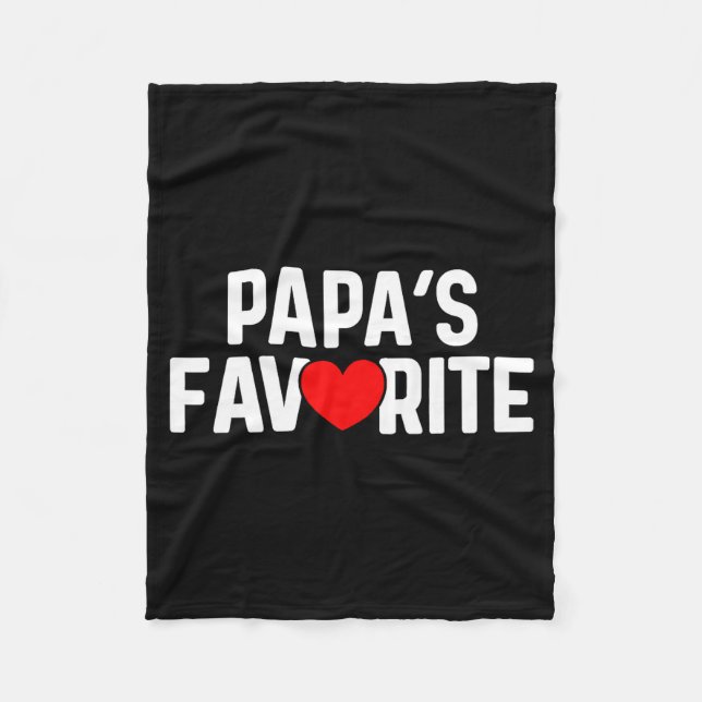 Cobertor De Velo Funny Papas Favorite Son Daughter I'm Papa's Favor (Frente)