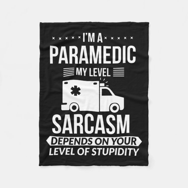 Cobertor De Velo Funny Paramedic Emt Gift  (Frente)