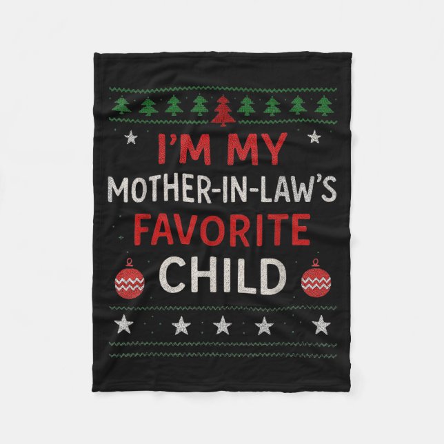 Cobertor De Velo Funny Parent - Im My Mother In Laws Favorite Child (Frente)