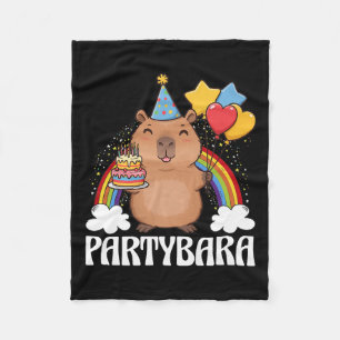 Cobertor De Velo Funny Partybara Capybara Feliz Aniversário Meninos