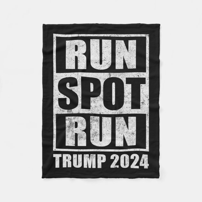 Cobertor De Velo Funny Pro Trump 2024 Run Spot Run Trump Kamala Deb (Frente)