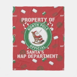 Cobertor De Velo Funny Property of Santa's Nap Department Christmas