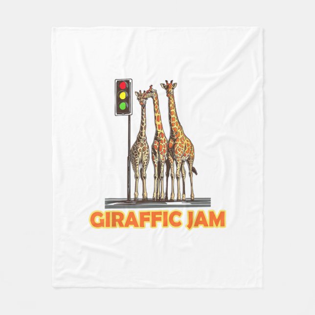Cobertor De Velo Funny Pun Giraffe Jam (Frente)