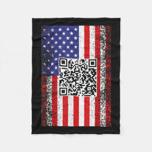 Cobertor De Velo Funny Qr Presidente Trump Code Dance
