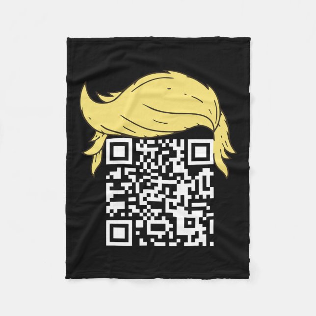 Cobertor De Velo Funny Qr Presidente Trump Dance Code 2 (Frente)