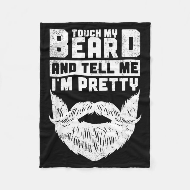 Cobertor De Velo Funny Quote Gift For Bearded Men And Beard Lovers  (Frente)
