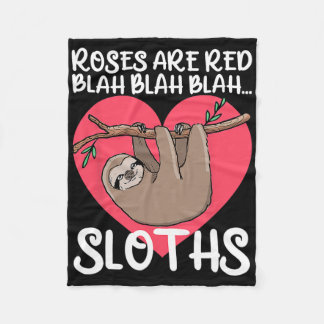 Cobertor De Velo Funny Roses Are Red Blah Sloths Shirt Sloth Valent
