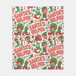 Cobertor De Velo Funny Santa's Little Helper Elf Retro Cartoon