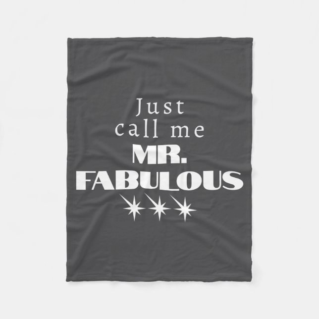 Cobertor De Velo Funny Saying Mr Fabulous Descriptive  (Frente)