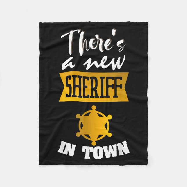 Cobertor De Velo Funny Saying There's A New Sheriff In Town Deputy  (Frente)