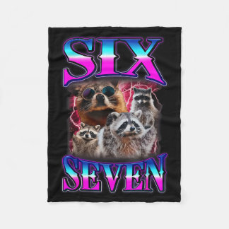 Cobertor De Velo Funny Six Seven 67 Meme 67 Racoon Meme Bootleg Gra