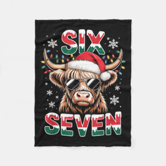 Cobertor De Velo Funny Six Seven Highland Cow Christmas 67 Cool Xma