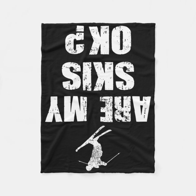 Cobertor De Velo Funny Ski Tee Distressed Skiing Winter Sports Ski  (Frente)