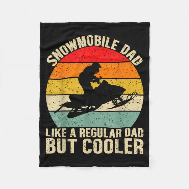 Cobertor De Velo Funny Snowmobile Dad Like A Regular But Cooler Win (Frente)
