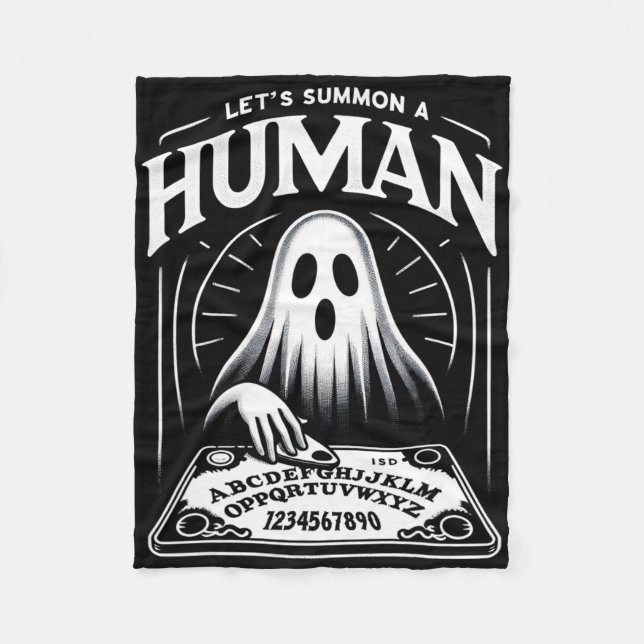Cobertor De Velo Funny Spooky Ghost Vamos Summon A Ouija Boar Human (Frente)