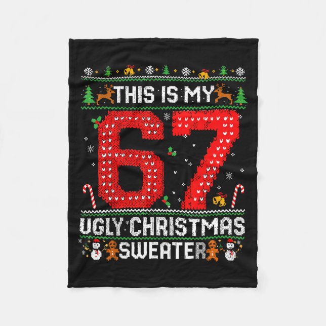Cobertor De Velo Funny This Is My 67 Ugly Christmas Sweater Xmas Ma (Frente)