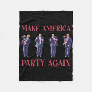 Cobertor De Velo Funny Trump Dancing