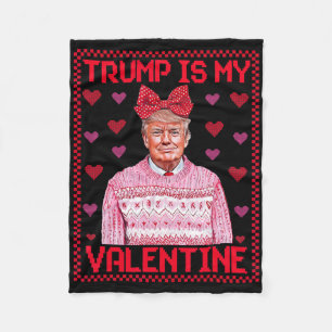Cobertor De Velo Funny Trump É Meu Namorado Suéteres Feios Trump Va
