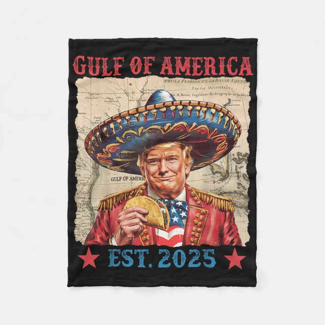 Cobertor De Velo Funny Trump Golfo Da América Dos Eua 2025 Trump Ta (Frente)