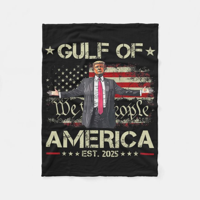Cobertor De Velo Funny Trump Golfo Of Us America Est 2025 Eua Améri (Frente)