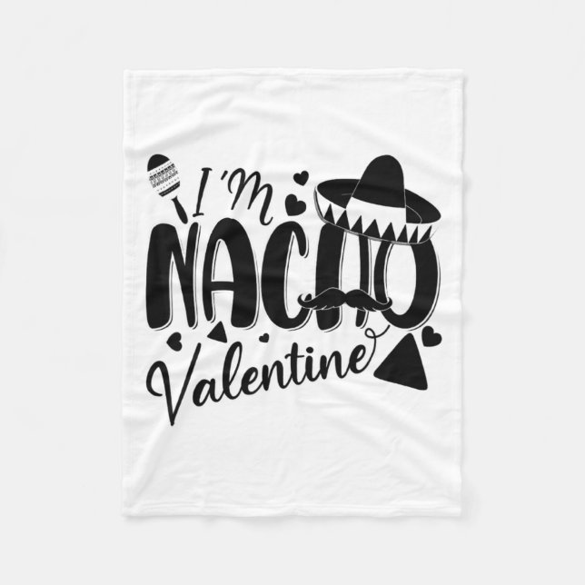 Cobertor De Velo Funny Valentines Day Funny Nacho Valentine Girl Bo (Frente)