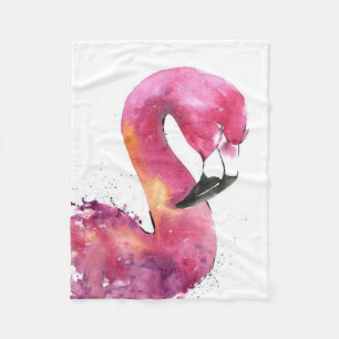 Cobertor De Velo Funny Watercolor Pink Flamingo Gift Lover