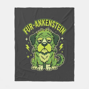 Cobertor De Velo Fur-Ankenstein Engraçado Cão Frankenstein Hallowee