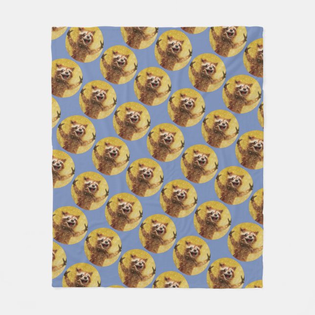 Cobertor De Velo Furiously feliz snuggled com (Frente)