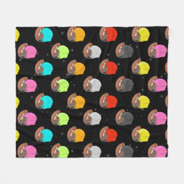 Cobertor De Velo Futebol Americano - Capacetes e Bola Coloridos 