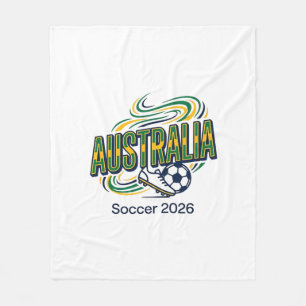 Cobertor De Velo Futebol Austrália 2026 Futebol Negrito Tipografia