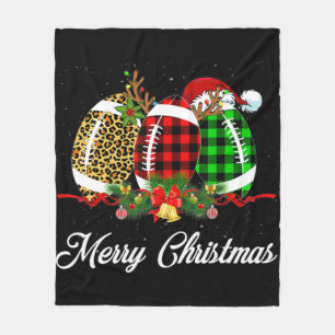 Cobertor De Velo Futebol Ball Natal Leopardo Papais noeis Vermelhas