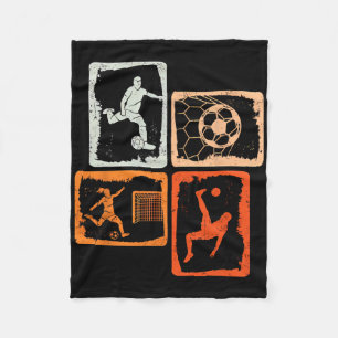 Cobertor De Velo Futebol Colorido Retro