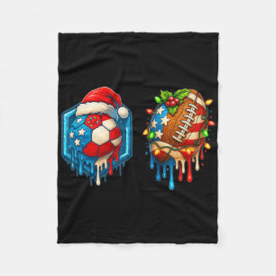 Cobertor De Velo Futebol de Natal Gotejamento Bandeira dos EUA Sorv