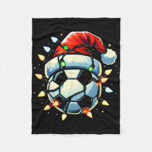 Cobertor De Velo Futebol de Natal Xmas Papai Noel Amante do Futebol