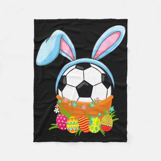 Cobertor De Velo Futebol de Páscoa Ll Dia de Páscoa Coelhinho da Pá (Frente)