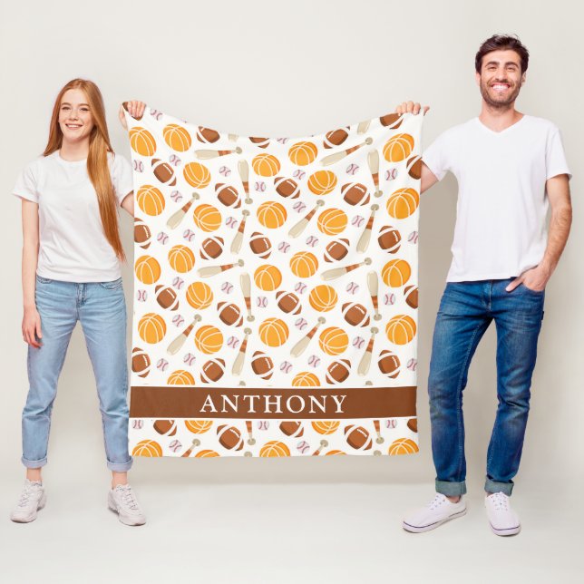Cobertor De Velo Futebol desportivo, basquete, baseball personaliza (In Situ)