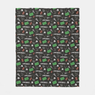 Cobertor De Velo Futebol divertido em preto