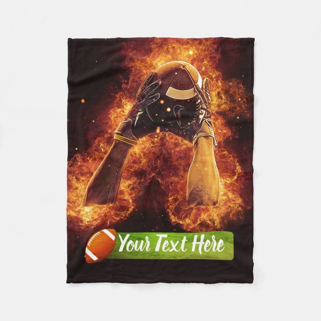 Cobertor De Velo Futebol em Fogo (Frente)