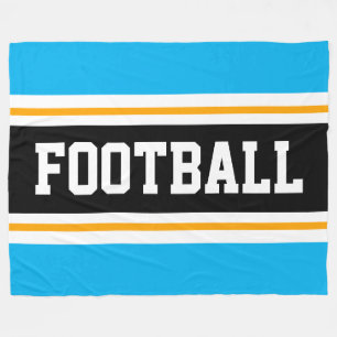Cobertor De Velo FUTEBOL Esportivo Céu Azul Black Strips